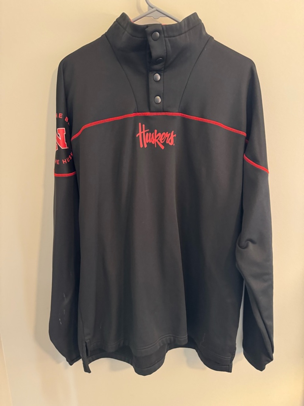 adidas Black Jacket with Red Accent Trim